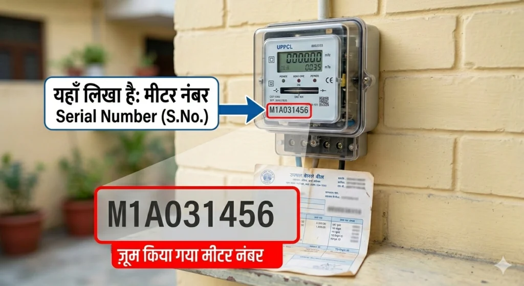 Meter Number कहाँ लिखा होता है?
