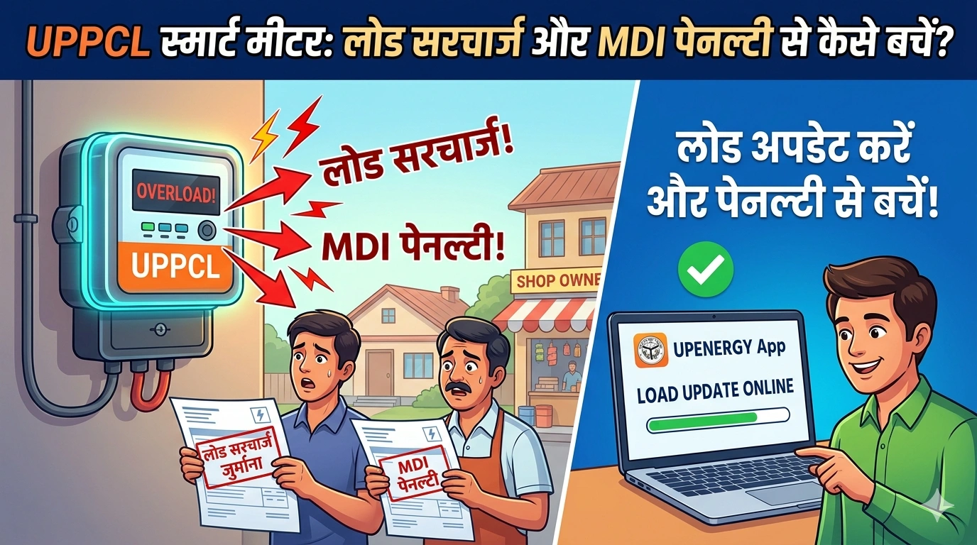 UPPCL Smart Meter Load Surcharge and MDI Penalty
