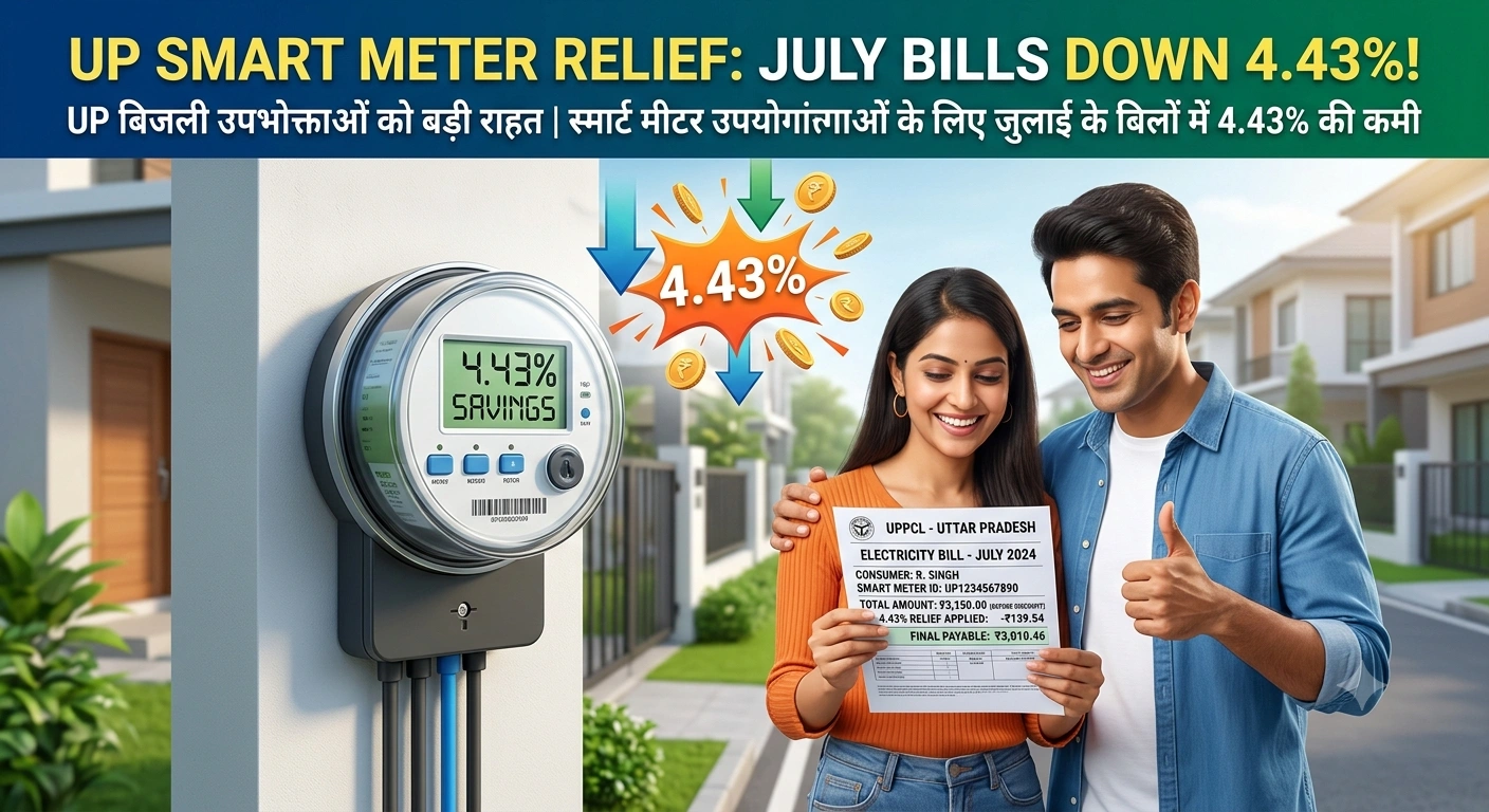 UP Smart Meter Relief: यूपी बिजली उपभोक्ताओं को बड़ी राहत, जुलाई में 4.43% कम आएगा बिजली का बिल!